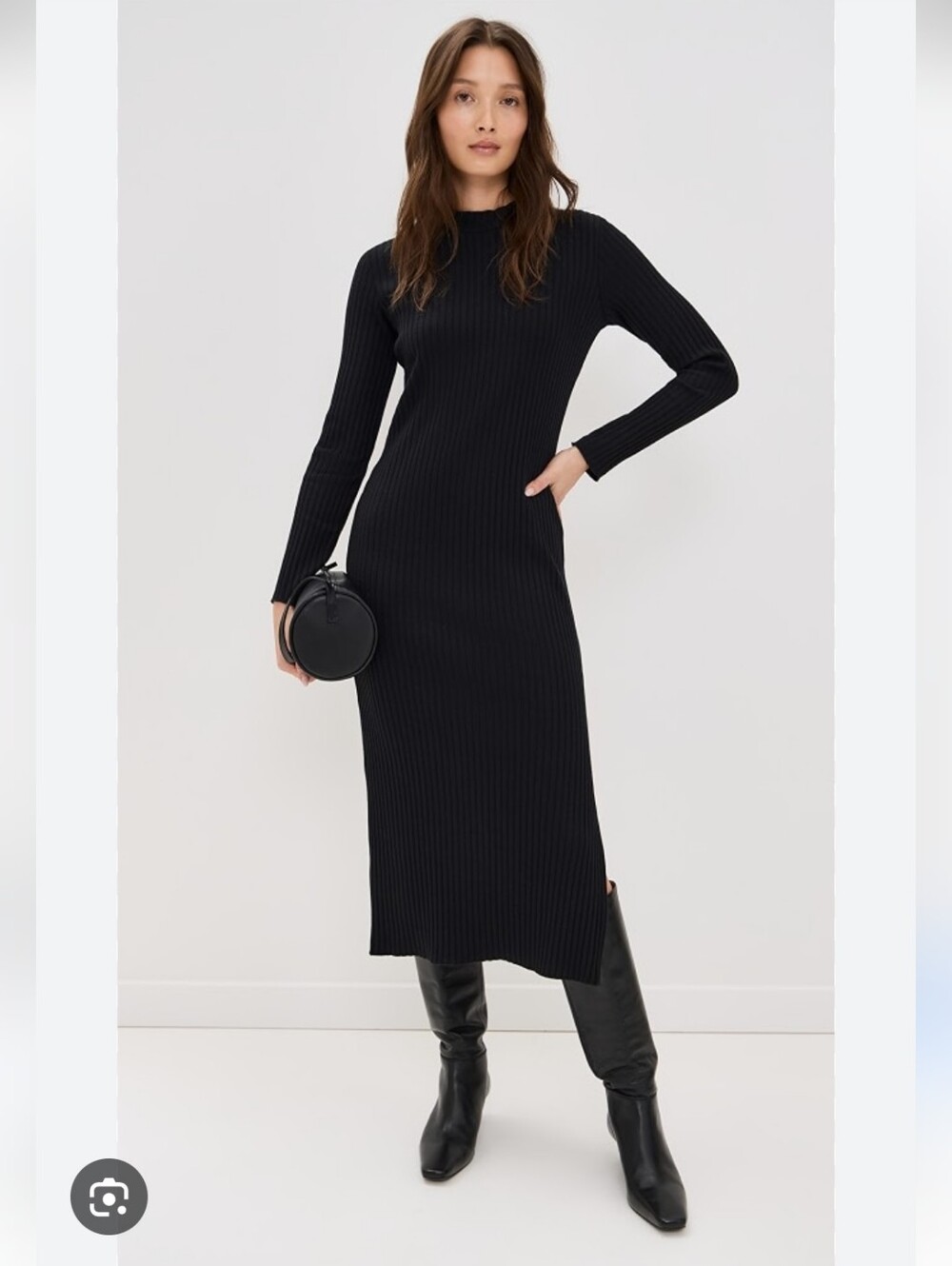 Vince Cashmere High Neck Sweater Dress